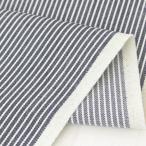 生地・布　≪ 23 ヒッコリー　ネイビー地×ホワイト ≫　コットン/幅114cm　デニム　【10cm単位販売】