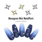 [ кошка pohs бесплатная доставка ] Nailparts монограмма способ Mini metal детали [ Gold / серебряный ]5 штук входит собственный ногти гель ногти 