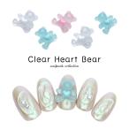 [ кошка pohs бесплатная доставка ] Nailparts прозрачный Heart Bear детали все 3 цвет [3 штук входит ] собственный ногти гель ногти 