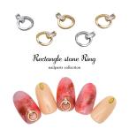 [ кошка pohs бесплатная доставка ] Nailparts циркон производства rek tang ru Stone имеется кольцо детали [ Gold / серебряный ] все 2 цвет 3 штук входит собственный ногти гель ногти 
