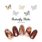 [ кошка pohs бесплатная доставка ] Nailparts бабочка хлопья детали [ Gold / серебряный ] все 2 цвет примерно 30 штук собственный ногти гель ногти 