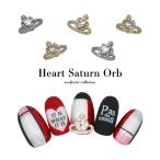 [ кошка pohs бесплатная доставка ] Nailparts циркон производства Heart Saturn o-b детали все 2 цвет [ Gold / серебряный ] 1 штук собственный ногти гель ногти 