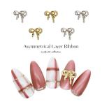 [ кошка pohs бесплатная доставка ] Nailparts asimeto Lee re year лента детали [ Gold золотой / серебряный серебряный ] все 2 цвет 2 штук входит собственный ногти гель ногти 