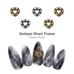 [ кошка pohs бесплатная доставка ] Nailparts античный Heart рама детали [ Gold золотой / серебряный серебряный ] 2 штук входит собственный ногти гель ногти ушная раковина 