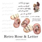 [ кошка pohs бесплатная доставка ] наклейки на ногти retro rose & письмо наклейка [MG201021-01] собственный ногти гель ногти 