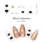 [ кошка pohs бесплатная доставка ] наклейки на ногти Heart &amp; Gold линия наклейка [ белый / черный чёрный ] все 2 цвет собственный ногти гель ногти 