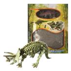知育玩具 恐竜発掘キット トリケラトプス 科学工作 化石 自由研究 考古学者 恐竜