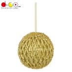 100mmゴールドグリッターボール グリッター  4ケ/パック  OXM1435  クリスマス 飾り オーナメント ゴールド 金 ボール 球 玉