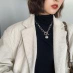 Yahoo! Yahoo!ショッピング(ヤフー ショッピング)メタルボール マンテルチェーン ネックレス シルバー ゴールド 韓国系 ファッション レディース