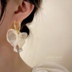 Yahoo! Yahoo!ショッピング(ヤフー ショッピング)ピアス シフォン フラワー クリア ストーン