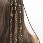 ヘアクリップ ヘアアクセ 髪留め用リング ヘアロープ 三つ編み リング 星 スター ゴールド シルバー きらきら 金 銀 セット ヘアチップ ヘアビーズ 髪飾り