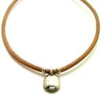 チョーカー メンズ レディース 革 レザー 刻印 シルバー ハンドメイド 4m-eggchoker