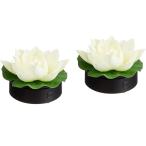  искусственный цветок. . цветок .... зажигается Lotus ~ лотос. .~ ( комплект ) белый 