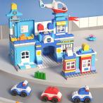 175PCS 警察本部大型ビルディングブロックセット 警察署をテーマにした積み木 高い互換性 子どもSTEMおもちゃ 知育玩具