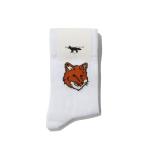FOX HEAD SOCKS - WHITE (PM06400KT0010) Maison Kitsune -Women-( mezzo n лисица )