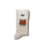 FOX HEAD SOCKS - DRIFTWOOD (PM06400KT0010) Maison Kitsune -Women-( mezzo n лисица )