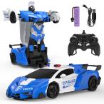 ラジコン ラジコンカー ロボット おもちゃ 子供 DEERC スタントカー リモコンカー 車 360°回転 デモモード 使用時間45分 2.4GHz クリスマス プレゼント