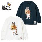 ショッピング長袖tシャツ 長袖 Tシャツ ティーシャツ 長袖Tシャツ ゴースローキャラバン go slow caravan ネコ 猫 ねこ どら焼き ドラ焼き ユニセックス 白 ホワイト 紺 ネイビー