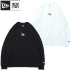 長袖 Tシャツ ティーシャツ ロンT ニューエラ NEWERA 正規品  ミニフラッグ ワンポイント プリント メンズ レディース ユニセックス 白 ホワイト 黒 ブラック