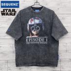 ショッピングスター・ウォーズ 送料無料 メンズ スターウォーズ STARWARS シークエンズ コラボ 半袖 Tシャツ ティーシャツ アナキン プリント ユニセックス レディース 黒 ブラック