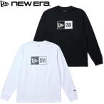 ショッピングニューエラ ニューエラ NEWERA 正規品 長袖 Tシャツ ロンT BOXロゴ ボックスロゴ メンズ レディース 大きいサイズ 白 ホワイト 黒 ブラック M L LL XL 2L XXL 3L