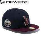 NEWERA ニューエラ 正規品 ロサンゼルス ドジャース LA 59FIFTY MLB CAP キャップ 帽子 ハッピーホリデーズ 刺繍 ロゴ 公式 グッズ 紺 ネイビー 14866616