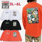 ショッピング長袖tシャツ 送料無料 大きいサイズ メンズ ヴィジョン 長袖 Tシャツ 長袖Tシャツ ティーシャツ ゴースト スケーター スケボー おばけ キャラクター 3L 4L 5L 6L