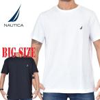 大きいサイズ メンズ NAUTICA ノーティカ ノーチカ 半袖 Tシャツ ワンポイント刺繍 クルーネック ブラック ホワイト Crewneck T-Shirt XL XXL XXXL [M便 1/1]