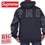 ショッピングシュプリーム 大きいサイズ メンズ Supreme シュプリーム Frayed Hooded Sweatshirt プルオーバー フーディー パーカー Black XXL