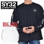 大きいサイズ メンズ SY32 by SWEET YEARS スウィートイヤーズ SLEEVE MESSAGE L/S TEE ロンT 長袖Ｔシャツ XXXL XXXXL