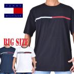 大きいサイズメンズ TOMMY HILFIGER トミーヒルフィガー ロゴ刺繍 半袖Tシャツ TINO XL XXL