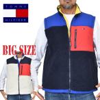 大きいサイズメンズ TOMMY HILFIGER トミーヒルフィガー SHERPA STAND COLLAR VEST ボア フリース ベスト XL XXL
