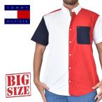 大きいサイズ メンズ TOMMY HILFIGER トミーヒルフィガー ボタンダウン 切り替え ポケット XXL XL