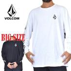 ショッピングvolcom 大きいサイズ メンズ VOLCOM ボルコム 長袖Ｔシャツ ロンT アームロゴ 黒 ブラック 白 ホワイト USAモデル XL XXL XXXL