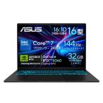 ショッピングノートパソコン 新品 ASUS ノートパソコン ASUS Gaming V16 V3607VMC7321R5060W ブラック V3607VM-C7321R5060W (納期目安3週間~)