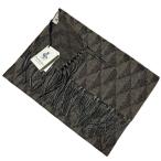 PIACENZA（ピアチェンツァ) ブラウン×ベージュ ダイヤ柄  バージンウール カシミヤ シルク マフラー