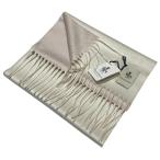 PIACENZA（ピアチェンツァ) アイボリー×ライトベージュ / ダブルフェイス / シルクカシミヤ / マフラー