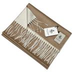 PIACENZA（ピアチェンツァ) ライトブラウン×アイボリー / ダブルフェイス / シルクカシミヤ / マフラー