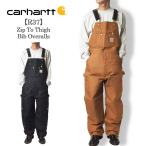 Carhartt カーハート R37 Zip To Thigh Bib Overalls メンズ オーバーオール ワークウェア サロペット つなぎ 作業着 作業服 Brown Black ブラウン ブラック