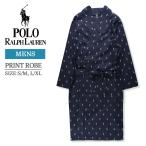 再入荷 ポロ ラルフローレン POLO RALPH LAUREN SLEEPWEAR L009 PRINT ROBE メンズ プリント ローブ バスローブ ナイトウエア ナイトガウン コットン 部屋着