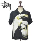 STUSSY ステューシー 1110054 BIG CRANE SHIRT Black メンズ シャツ 半袖