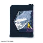 ムーミン マスクポーチ テント パープル マスクケース付きフラットポーチ MOOMIN OUTDOORS アウトドア21x15cm