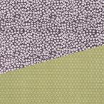 風呂敷 おしゃれ 大判 105x105cm エコバッグ 綿有職 小紋両面ふろしき 小桜x麻葉 紫x利休 三巾 クリックポストで送料無料