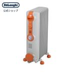 デロンギ オイルヒーター ホワイト×オレンジ [JR0812-OR] delonghi オイル ヒーター オイルヒータ 電気ヒーター 暖房器具 キャスター付き 乾燥しない