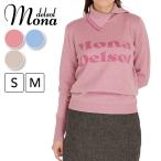 [ специальная цена ]mona delsol Logo воротник имеется вязаный S/M маленький размер женский Golf одежда 