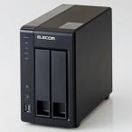 ELECOM Linux搭載NAS デスクトップ型 2ベイタイプ 4TBモデル HDD2台フルセット NSB-5A4T2BL