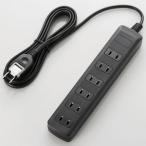 ELECOM. защита ответвление 2 булавка 6 выход 180° swing plug cord длина 2.5m черный T-K1A-2625BK