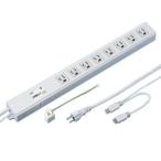 Yahoo! Yahoo!ショッピング(ヤフー ショッピング)サンワサプライ USB連動タップ 3P・8個口 抜け止めタイプ ライン型 雷サージガード・マグネット付 電源コード長:2m TAP-RE4UN