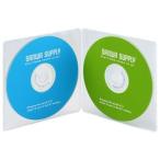 サンワサプライ DVD・CDケース スリムタイプ 2枚収納 クリア 10枚セット FCD-21CN