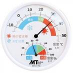 マザーツール 室内用アナログ温湿度計 ホワイト 壁掛け用ネジ・卓上用スタンド付 MTH-115W